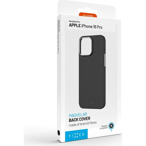 Aramidový zadný kryt FIXED MagVelar s podporou MagSafe pre Apple iPhone 18 Pro Max, čierny - Puzdra - Obrázok 91fdddb6130549b7a52a262817be8e4c