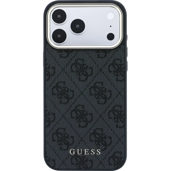 Guess PU Leather 4G Gold Frame MagSafe Zadný kryt pre iPhone 18 Pro Max Black - Puzdra - Obrázok 920c6000ec1c4b318915f3729e13e234