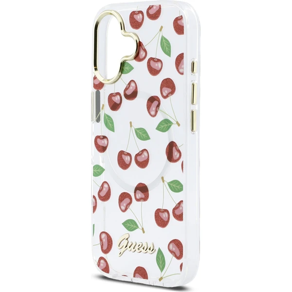 Guess IML Glitter Cherry MagSafe kryt iPhone 17 - Puzdra - Obrázok 920f2e48aaff419486defe0bce0a91fa