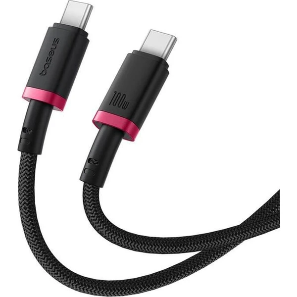 Baseus Dura USB-C/USB-C napájací kábel 100W 1m červeno/čierny - Káble a redukcie - Obrázok 922R000K01
