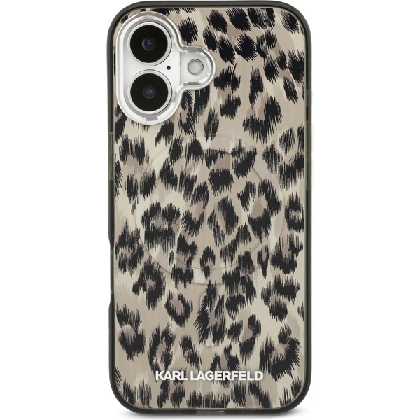 Karl Lagerfeld IML Leopard MagSafe Zadný Kryt pre iPhone 17 hnedý - Puzdra - Obrázok 924d3083d694495bb5a525ca58a096e3