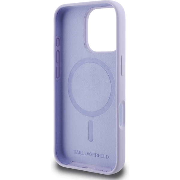 Karl Lagerfeld Liquid Silicone Karl a Choupette MagSafe kryt iPhone 16 Pro fialový - Puzdra - Obrázok 925e5ddd9dae4d4d8b45c13f3b280e8e