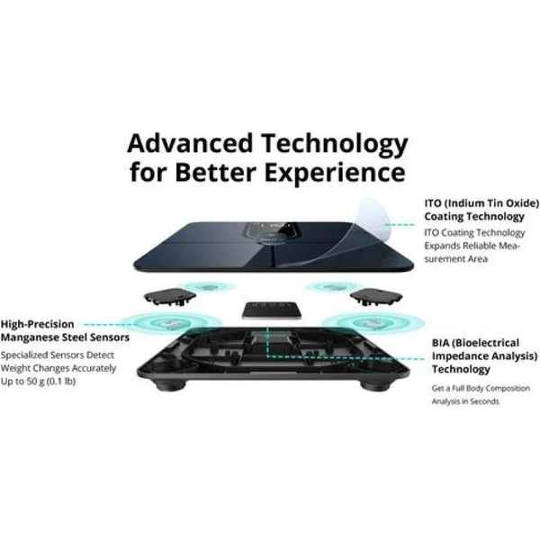 Anker eufy P2 Pro chytrá osobná váha čierna - Inteligentné váhy - Obrázok 9268142172fa4b3397b2d89a3beb5e54