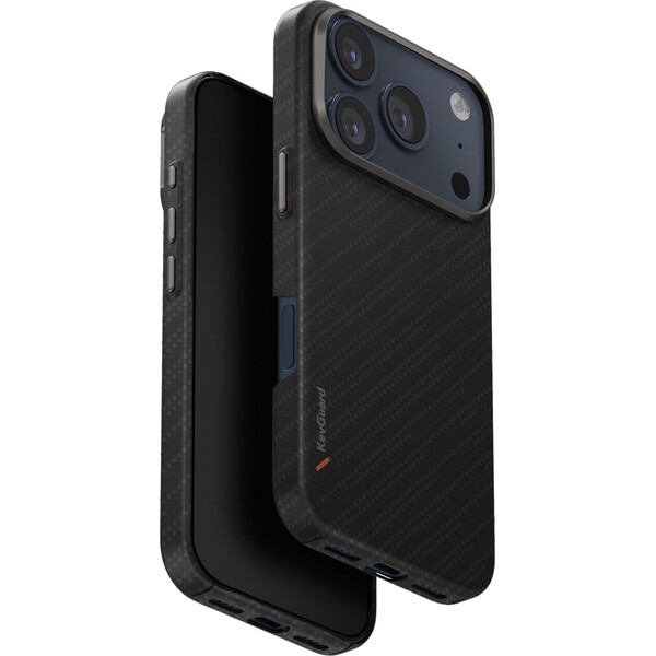 UNIQ Keva Edge MagClick MagSafe kryt iPhone 17 Pro Carbon Black - Puzdra - Hlavný obrázok