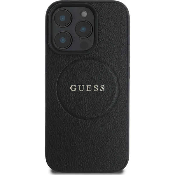 Guess PU Grained Classic Logo MagSafe kryt iPhone 16 Pro čierny - Puzdra - Obrázok 927cb8959f054972a531f195798620dd