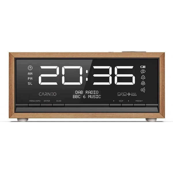 CARNEO C100 rádiobudík DAB+/FM/BT hnedý - Hodiny - Hlavný obrázok