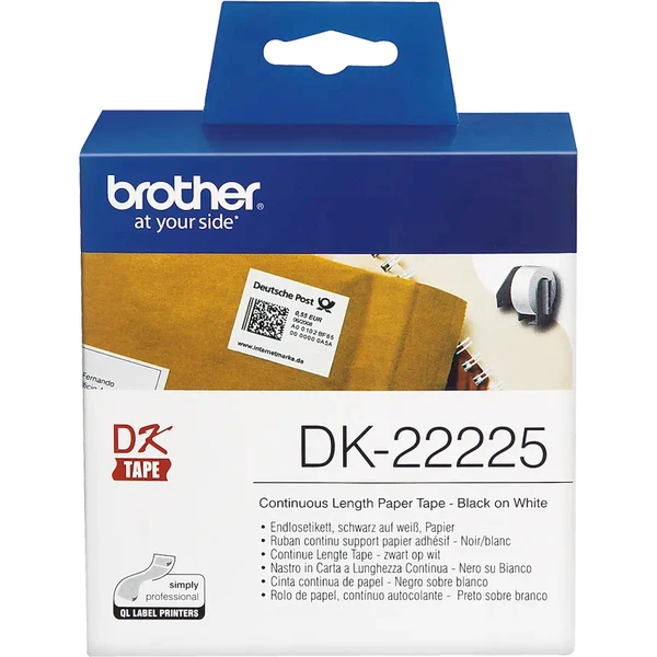 Brother DK-22225 papierová rolka čierna na bielej šírka 38 mm - Pásky pre štítkovače - Obrázok 92I9000P01