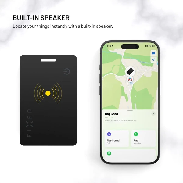 FIXED Tag Card 2 smart tracker s Find My a bezdrôtovým nabíjaním, čierny - Lokátory - Obrázok 92bbdb12472a4f348fe226863fa8a607
