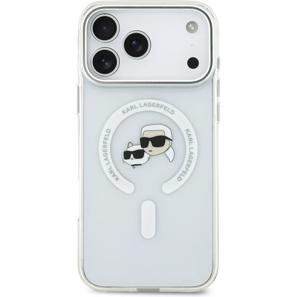 Karl Lagerfeld IML K&CH Heads Metal Frame MagSafe kryt iPhone 17 Pro Max číry - Puzdra - Obrázok 92d40d7d05484f89a7799378d04d6166