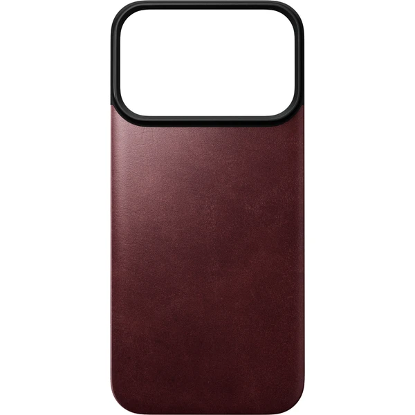 Nomad Magnetic Leather Back (Horween) MagSafe kožený kryt iPhone 18 Pro Burgundy - Puzdra - Obrázok 92e4437b19794760b37b88dedd83c478