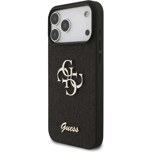 Guess PU Fixed Glitter 4G Metal Logo kryt iPhone 17 Pro Max čierny - Puzdra - Obrázok 92face4aabdc4034839f28ada962f98a