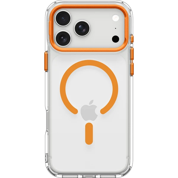 Spigen Ultra Hybrid Optik S MagSafe kryt iPhone 18 Pro/17 Pro clear orange - Puzdra - Obrázok 930048f6c1be449eaeca28a0c8ecbbb0