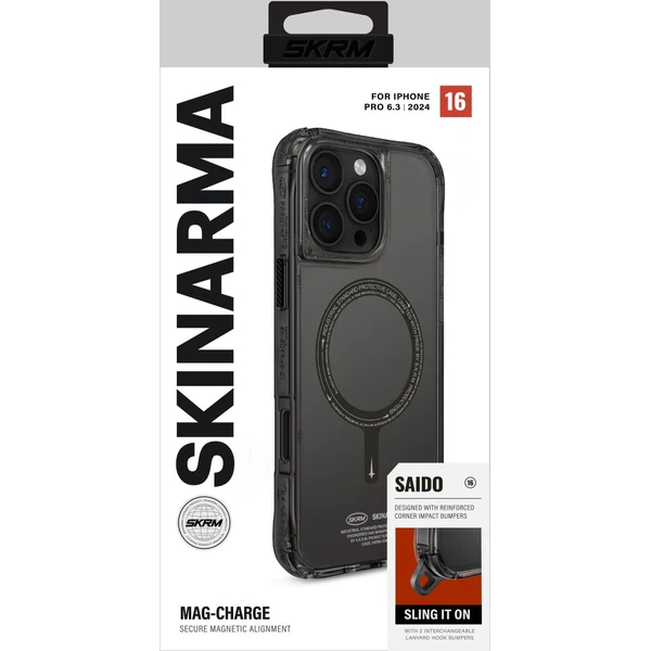 SKINARMA Saido Mag-Charge kryt iPhone 16 Pre čierny - Puzdra - Obrázok 93168b6a217a4ef4af432c2e805c49a7
