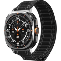 Spigen Fabric Band remienok (suchý zips) Samsung Galaxy Watch Ultra 47mm čierny - Remienky