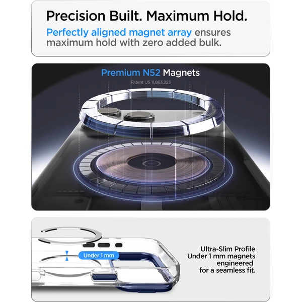 Spigen Ultra Hybrid Optik S MagSafe kryt iPhone 18 Pro/17 Pro priesvitná tmavomodrá - Puzdra - Obrázok 931b78b377d14ad0aab3d2bb710cef4a