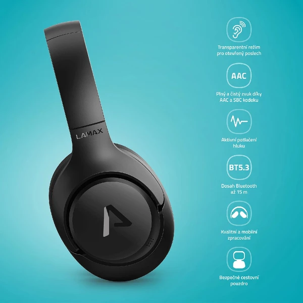 LAMAX NoiseComfort2 ANC bezdrôtové slúchadlá - Slúchadlá - Obrázok 9335000K01