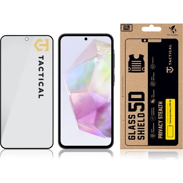Tactical Glass Shield Privacy Stealth 5D sklo Samsung Galaxy A35 5G čierne - Ochranné fólie a sklo - Obrázok 933f3908fc7e4fd1851b55a02cb1ac0a