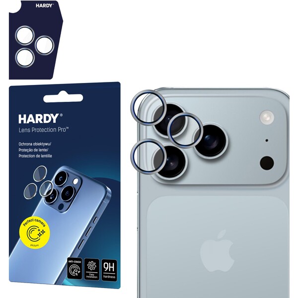 3mk HARDY Lens Protection Pro skla na fotoaparát Apple iPhone 17 Pro /17 Pro Max titánovo šedá