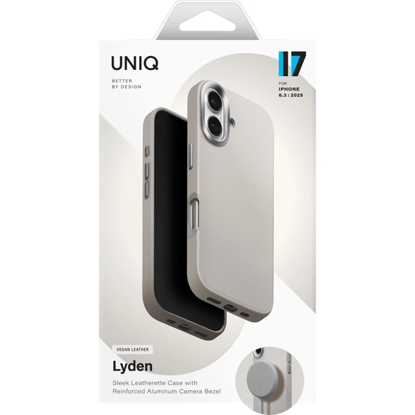 UNIQ Lyden Premium koženka MagClick MagSafe obal iPhone 17 Clay - Puzdra - Obrázok 9365579f550340158a4c596e211af7c9