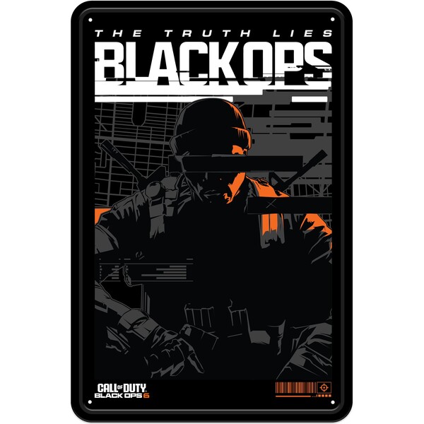 Kovová ceduľa Call of Duty: Black Ops 6 - Truth Lies