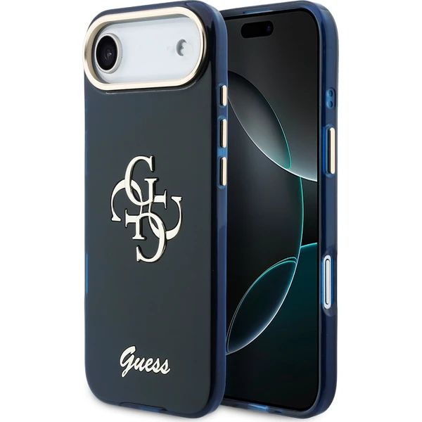 Guess IML 4G Script Metal Logo kryt iPhone Air modrý - Puzdra - Hlavný obrázok