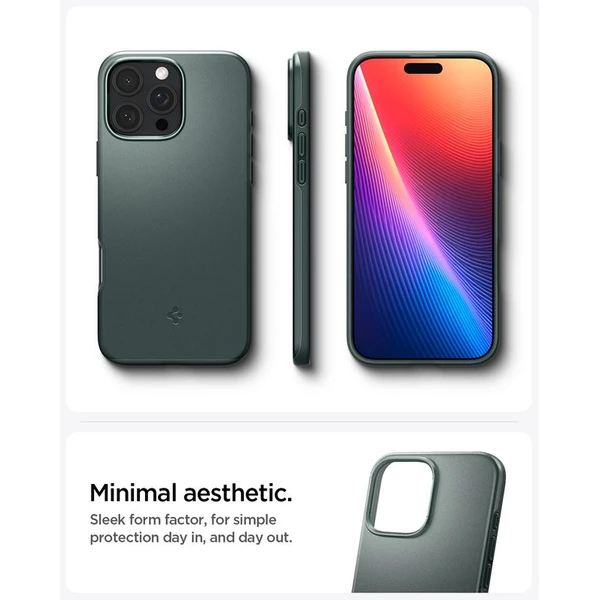 Spigen Thin Fit MagSafe kryt iPhone 16 Pro Max abyss green - Puzdra - Obrázok 937fda782933438f8fa19c601a9ea877