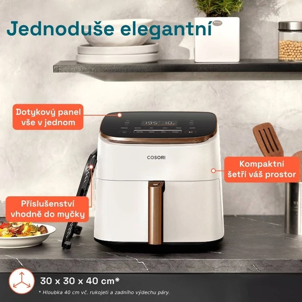 Cosori TurboBlaze Pre teplovzdušná fritéza 6,2 l biela - Fritézy - Obrázok 939dc9dc20f6407eb6b69eaa8af95b37