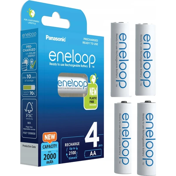 Panasonic Eneloop AA nabíjacia batéria 2000 mAh (4ks) - Batérie - Hlavný obrázok
