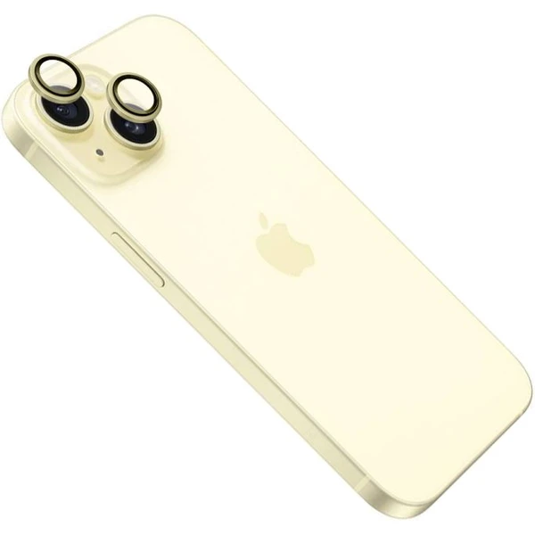 FIXED Camera Glass ochranné sklá Apple iPhone 15/15 Plus žltá - Ochranné fólie a sklo - Hlavný obrázok