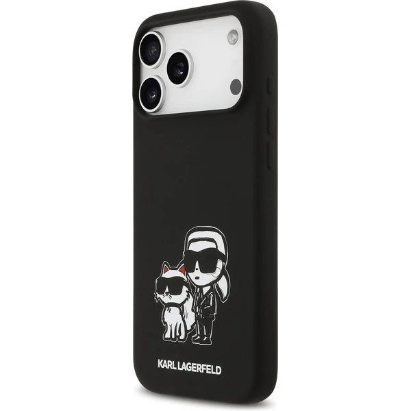 Karl Lagerfeld Liquid Silicone K&CH Sketch MagSafe kryt iPhone 17 Pro Max čierny - Puzdra - Obrázok 93d1c2efd9584c2db869a8bf622386dc