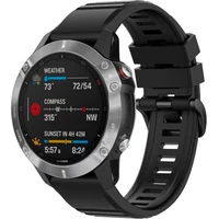 Silikónový remienok FIXED Silicone Strap pre Garmin QuickFit 22mm, čierny - Remienky