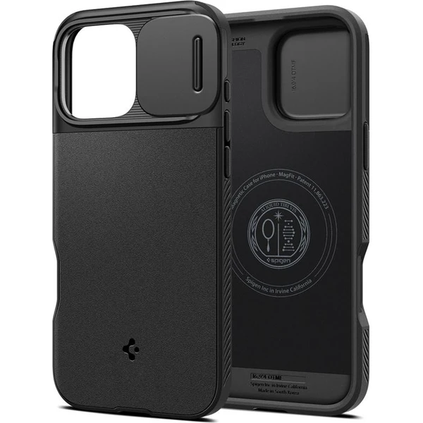 Spigen Optik Armor MagSafe kryt iPhone 16 Pro black - Puzdra - Hlavný obrázok
