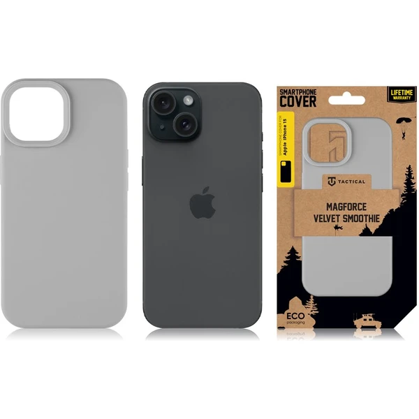 Tactical MagForce Velvet Smoothie Kryt pre Apple iPhone 15 Foggy - Puzdra - Obrázok 944ac0980e2c455ab56df6c463a27544