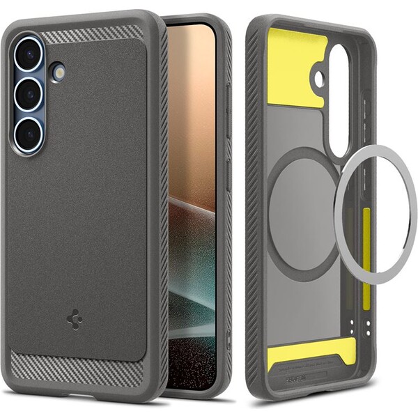 E-shop Spigen Rugged Armor MagSafe kryt Samsung Galaxy S25 sivý