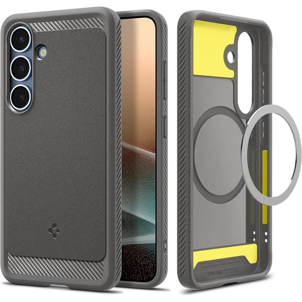 Spigen Rugged Armor MagSafe kryt Samsung Galaxy S25 sivý - Puzdra - Hlavný obrázok