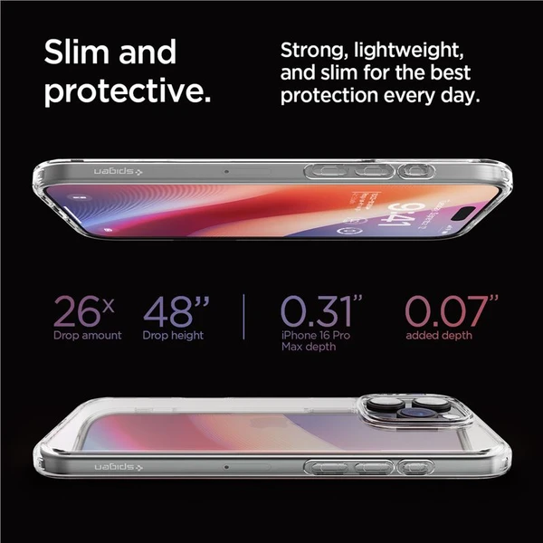 Spigen Ultra Hybrid kryt iPhone 16 Pro Max crystal clear - Puzdra - Obrázok 94891b3e56d741d393e2125fbb279cd2