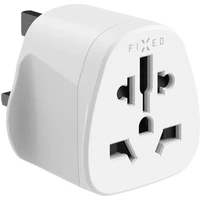 FIXED UK adaptér pre zapojenie UK, US, AUS nabíjačiek do UK zásuviek biely - Nabíjačky