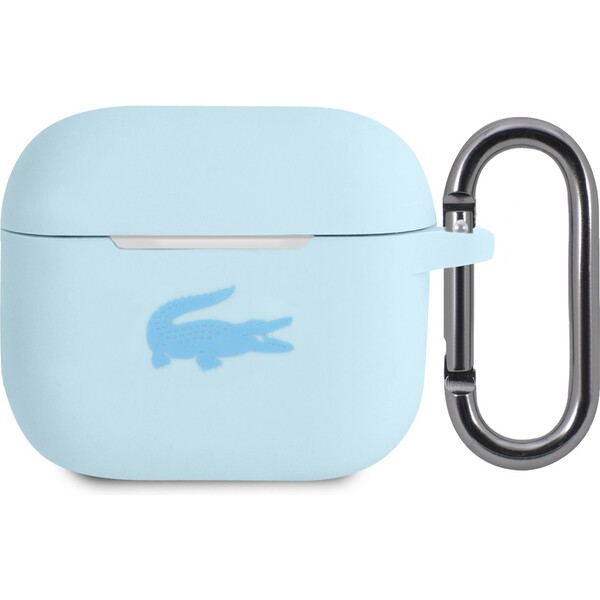 Lacoste Liquid Silicone Glossy Printing Logo puzdro AirPods 3 modré