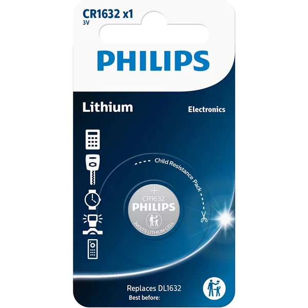 Philips CR1632/00B Lítiová batéria gombíková CR1632 (3V) - Batérie - Hlavný obrázok