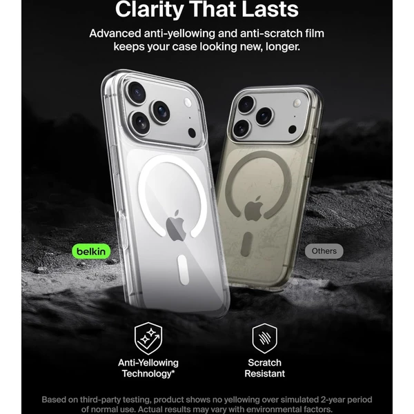 Belkin SheerForce MagSafe kryt iPhone 17 Pro číry - Puzdra - Obrázok 94CN000K01