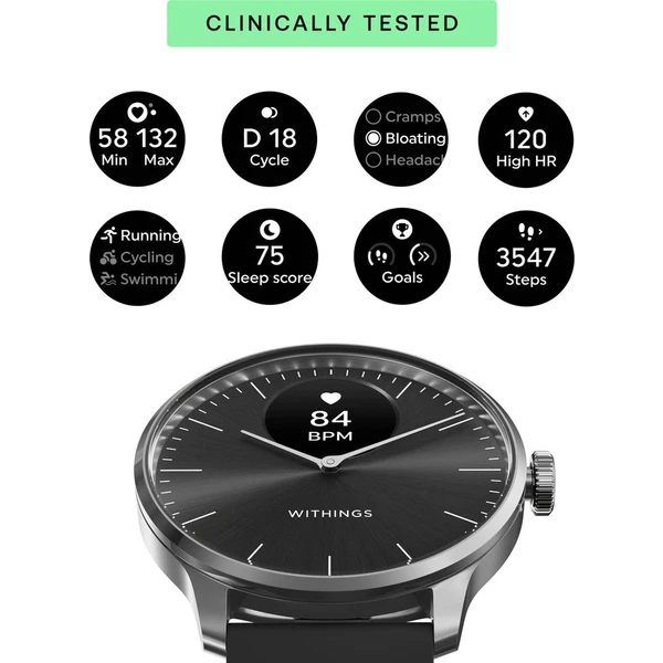Withings ScanWatch Light 37mm čierne - Inteligentné hodinky - Obrázok 94E7000701