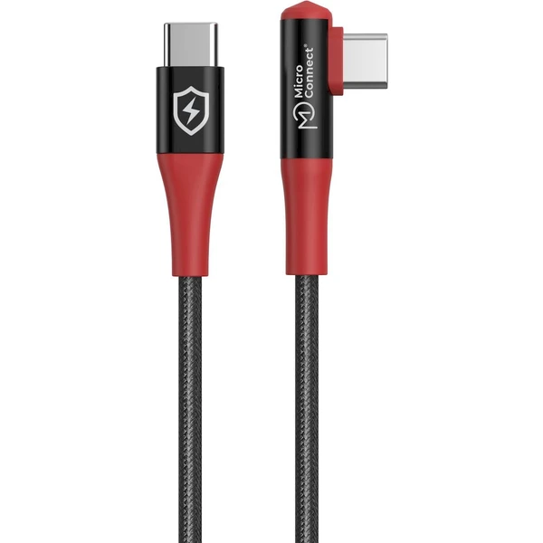 MicroConnect Safe Charge Uhlový USB-C/USB-C napájací kábel 240W 1,5m čierny - Káble a redukcie - Hlavný obrázok