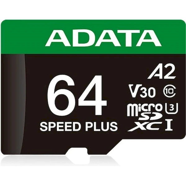 ADATA Speed Plus microSDXC 64GB + SD adaptér - Pamäťové karty - Obrázok 94SK000K01
