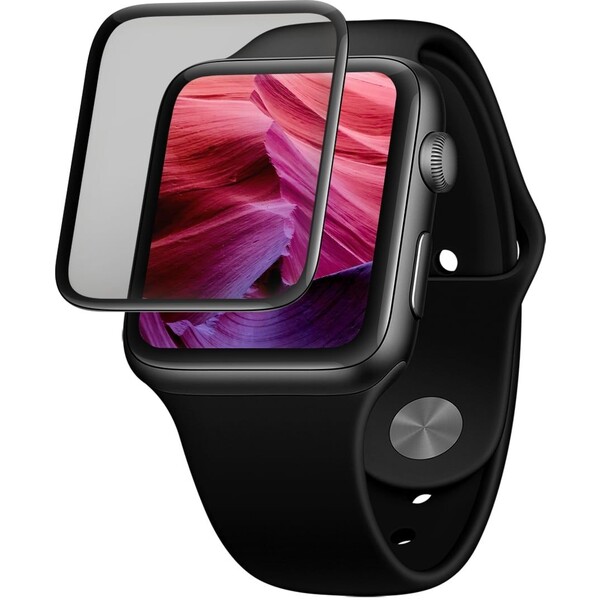 FIXED 3D tvrdené sklo s aplikátorom Apple Watch 42mm čierne