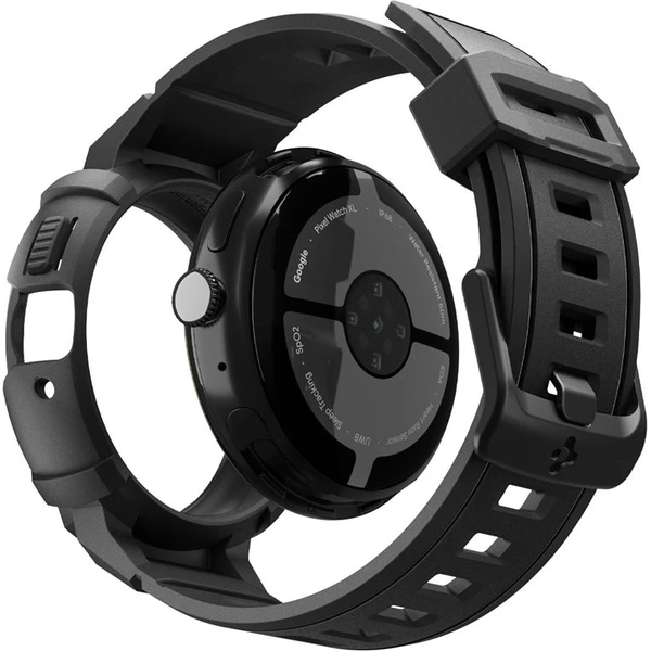 Spigen Rugged Armor Pro + Stand, matná čierna - Google Pixel Watch 5/4 45mm - Puzdra - Obrázok 94a6c05e268b43dc93a4e041703b2a4e