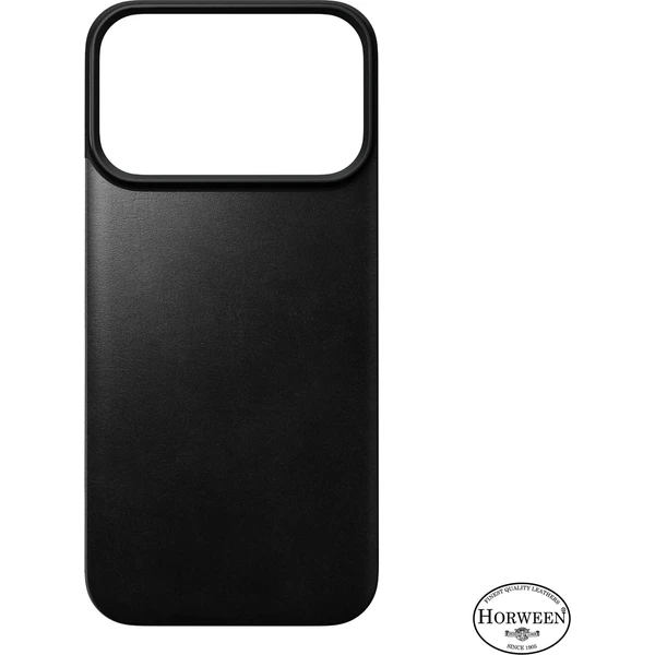 Nomad Magnetic Leather Back (Horween) MagSafe kožený kryt iPhone 18 Pro Black - Puzdra - Obrázok 94da69f8a7fa4b5ba7c6342baa570281