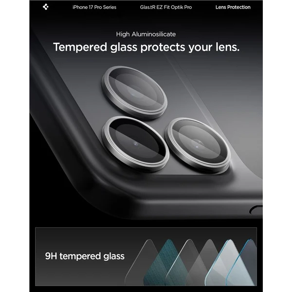 Spigen Glass TR EZ Fit Optik Pro skla iPhone 17-14 Pro/17-14 Pro Max gray (2 ks) - Ochranné fólie a sklo - Obrázok 94dbf2b6c64f4daf8f1306760dbc18af