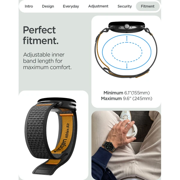 Spigen Athlex Air, active black orange - Google Pixel Watch 5/4/3 45mm - Remienky - Obrázok 94e8bf28584e4fa3894000e462d2a26b