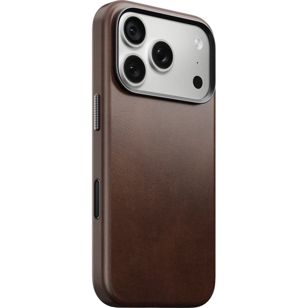 Nomad Traditional Leather (Horween) MagSafe kožený kryt iPhone 17 Pro/18 Pro Rustic Brown - Puzdra - Hlavný obrázok