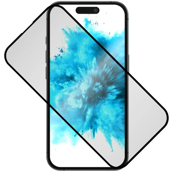 FIXED Privacy Full-Cover tvrdené sklo Apple iPhone 16 čierne - Ochranné fólie a sklo - Hlavný obrázok